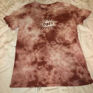 pink obey t shirt